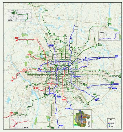 图3　北京市城市轨道交通线网示意图