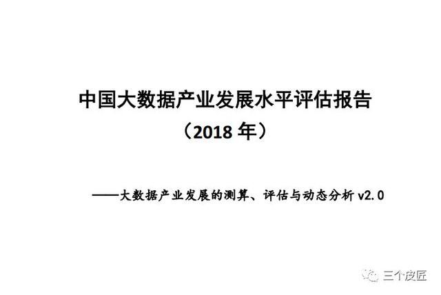 2018年中国大数据产业发展水平评估报告